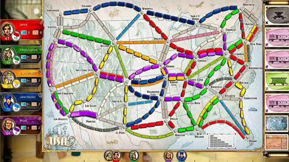 Ticket to Ride التى تُعتبر أفضل لعبة في العالم لنظام تشغيل الاندرويد