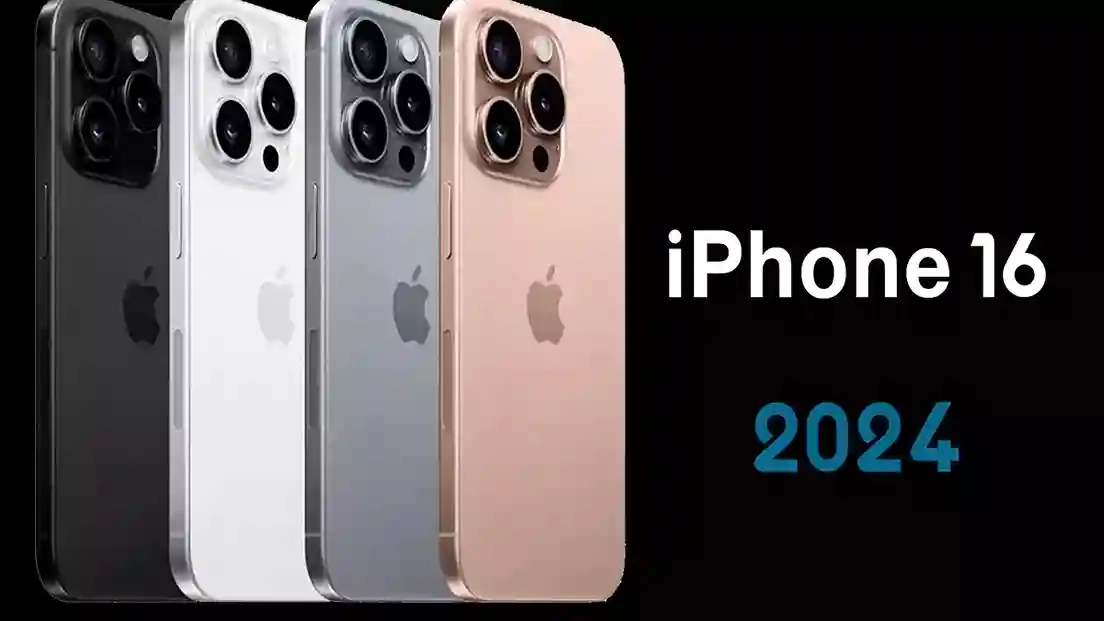 الصورة تحتوي على صورة هاتف iPhone 16 - 2024 وتعرف على جميع انواع الايفون بالترتيب مع الصور، بداية من هاتف أيفون 1 وصولاً إلى iPhone 17 إضافة إلى مزايا جميع أنواع الايفون