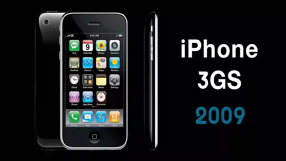 الصورة تحتوي على صورة هاتف iPhone 3GS - 2009