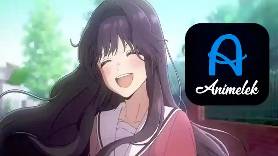 صورة شاشة تطبيق Animelek تُظهر فئات الأنمي وقائمة الحلقات المتاحة للمشاهدة.