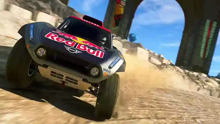 الصورة تضم شكرين من داخل لعبة سباقات السيارات الشهيرة لعبة Dirt 5