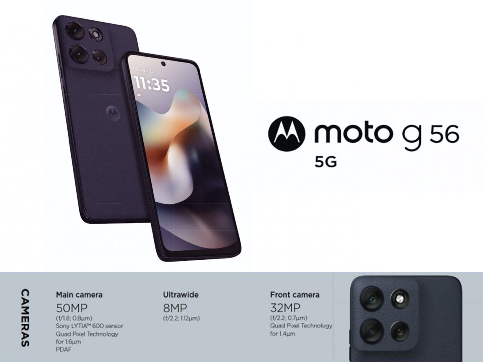 مواصفات Moto G56 وصورة الهاتف تظهر في تسريب جديد