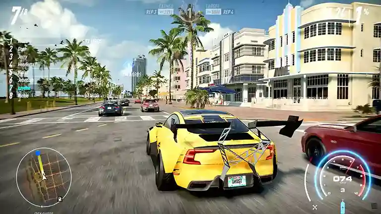 الصورة تضم شكرين من داخل لعبة سباقات السيارات الشهيرة لعبة Need for Speed Heat