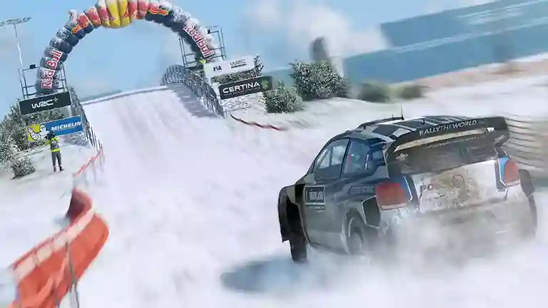 الصورة تضم شكرين من داخل لعبة سباقات السيارات الشهيرة لعبة WRC Generations