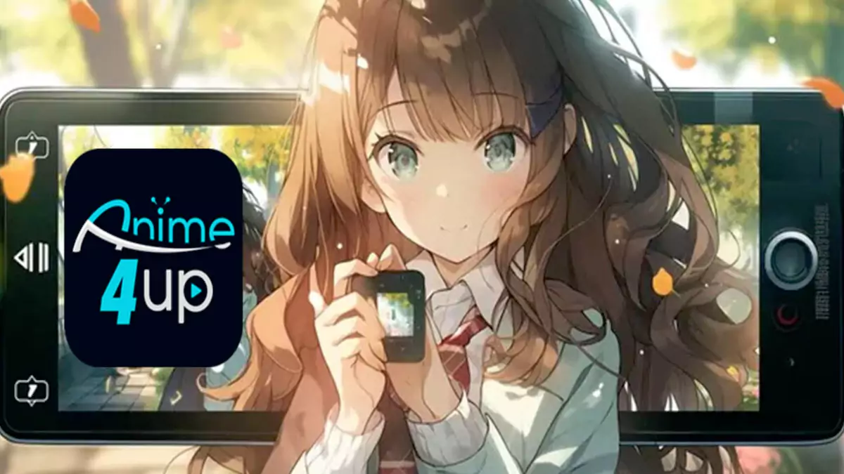 الصورة تضم شعار انمي فور اب لمشاهدة حلقات الانمي الجديدة والموسمية وروابط تحميل تطبيق انمي فور اب Anime4up APK 2026 لمشاهدة وتحميل الأنمي بجودة عالية وترجمة عربية، مجاني وآمن لأجهزة الأندرويد والآيفون اخر اصدار