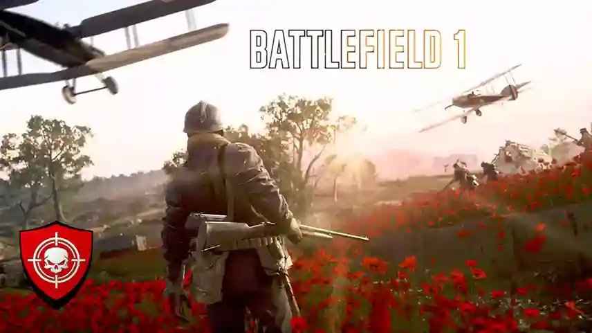 هذه الصورة عبارة عن صورة درامية من ساحة الحرب العالمية الأولى ضمن لعبة Battlefield 1