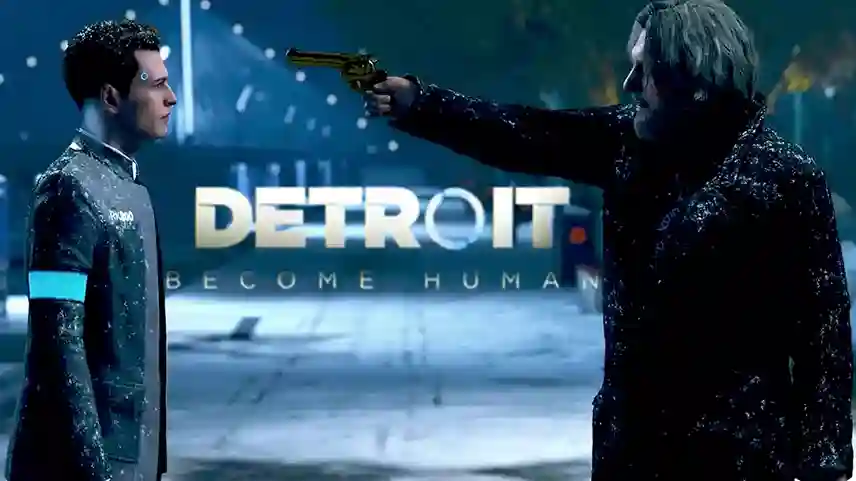 هذه الصورة عبارة عن صورة مستقبلية لروبوت بشري من لعبة ديترويت على PS4 مع أجواء تقنية