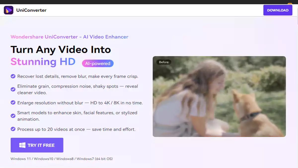 AVCLabs لتحسين جودة الفيديو مجانًا