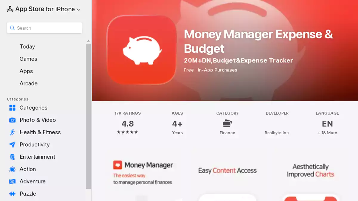 تطبيق Money Manager لإدارة المصاريف والميزانية
