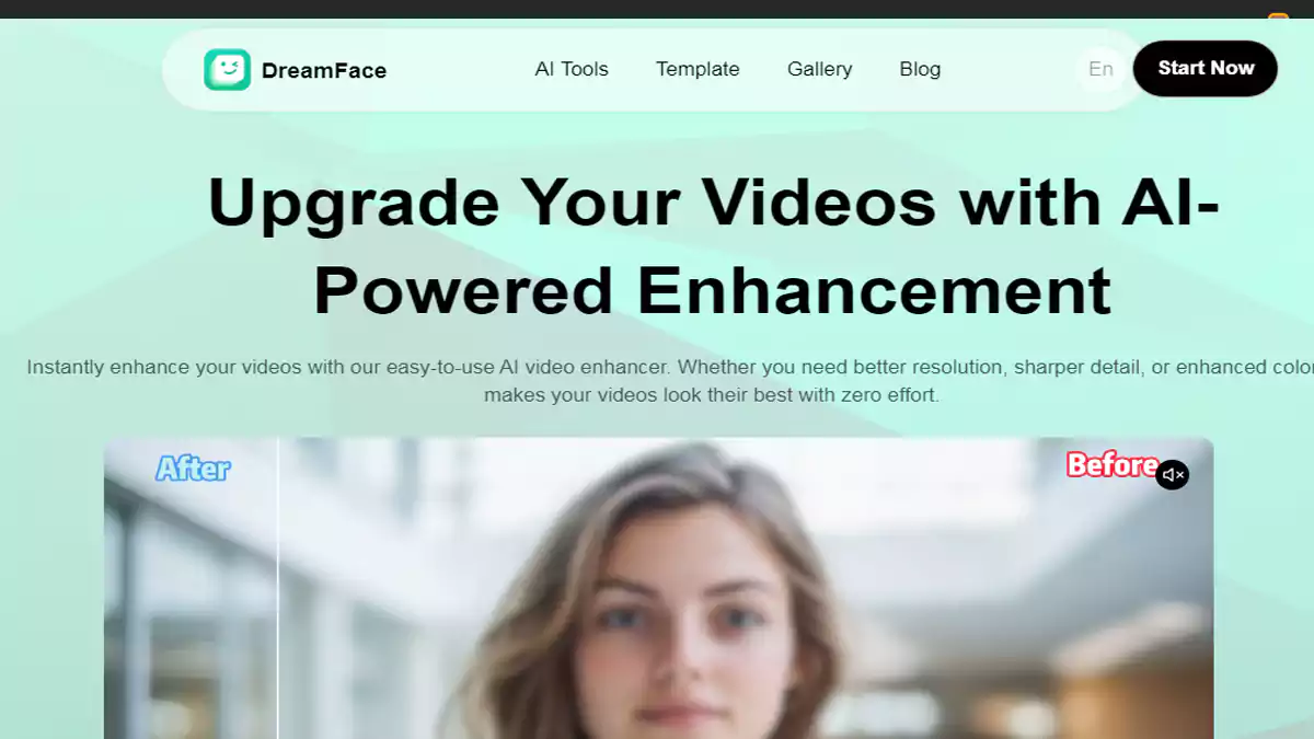 موقع تحسين جودة الفيديو بالذكاء الاصطناعي