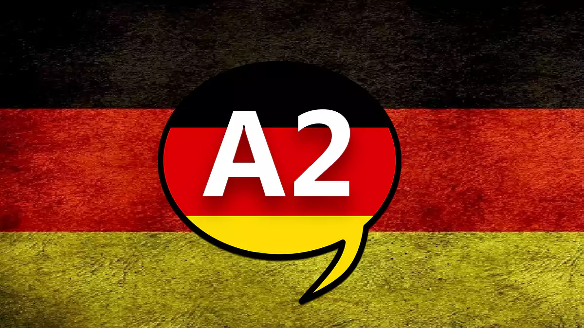 الصورة تحتوى على المستوي الثاني في اللغة الألمانية (مستوي A2)