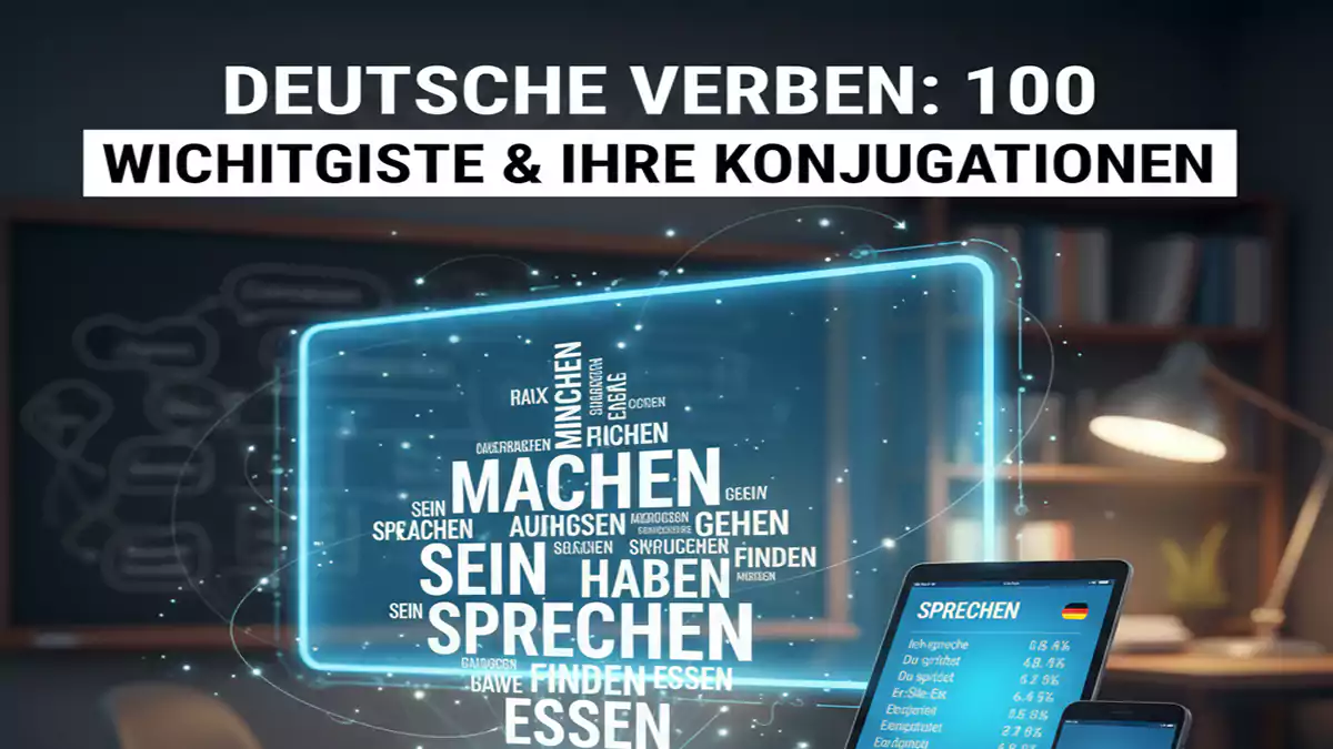 أهم 100 فعل في اللغة الألمانية مع تصريفاتها واستخداماتها اليومية