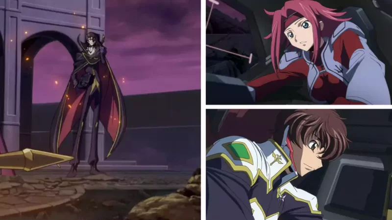 صورة من داخل مسلسل الانمي الشهير Code Geass (2006) والذي يعتبر من افضل مسلسلات الانمي في التاريخ