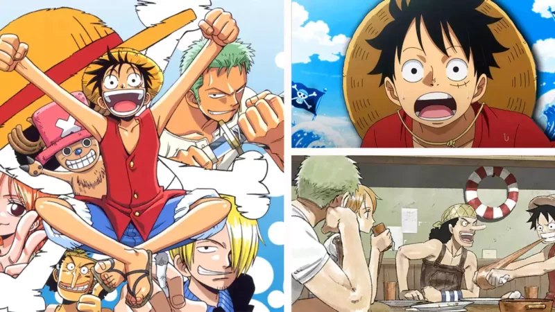 صورة من داخل مسلسل الانمي الشهير One Piece والذي يعتبر واحداً من افضل مسلسلات الانمي على الاطلاق