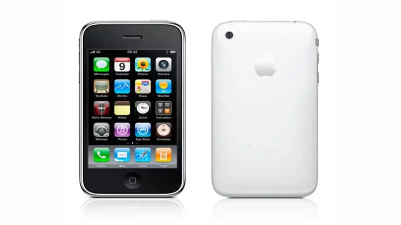 صورة هاتفiPhone-3G-2008 ضمن مقالن عن جميع انواع الايفون بالترتيب وإصدراتها مع الاسعار والصور