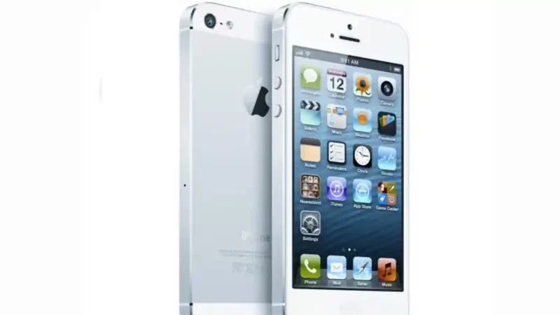 صورة هاتف iPhone5-2012 ضمن مقالن عن جميع انواع الايفون بالترتيب وإصدراتها مع الاسعار والصور