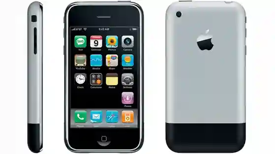 صورة هاتفiphone1-2007 ضمن مقالن عن جميع انواع الايفون بالترتيب وإصدراتها مع الاسعار والصور