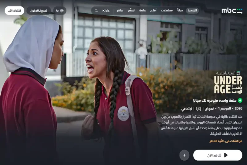 عرض لواجهة Shahid4u التي تبرز أشهر الأعمال الدرامية والأفلام العالمية.