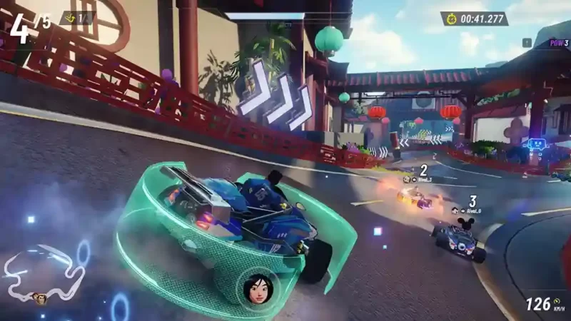 سباق سيارات كارتوني حماسي لشخصيات ديزني في لعبة Disney Speedstorm على PS4.