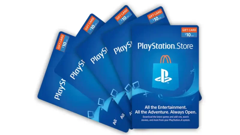 مجموعة بطاقات بلاي ستيشن ستور PSN فئة 10 دولارات للشراء من المتجر